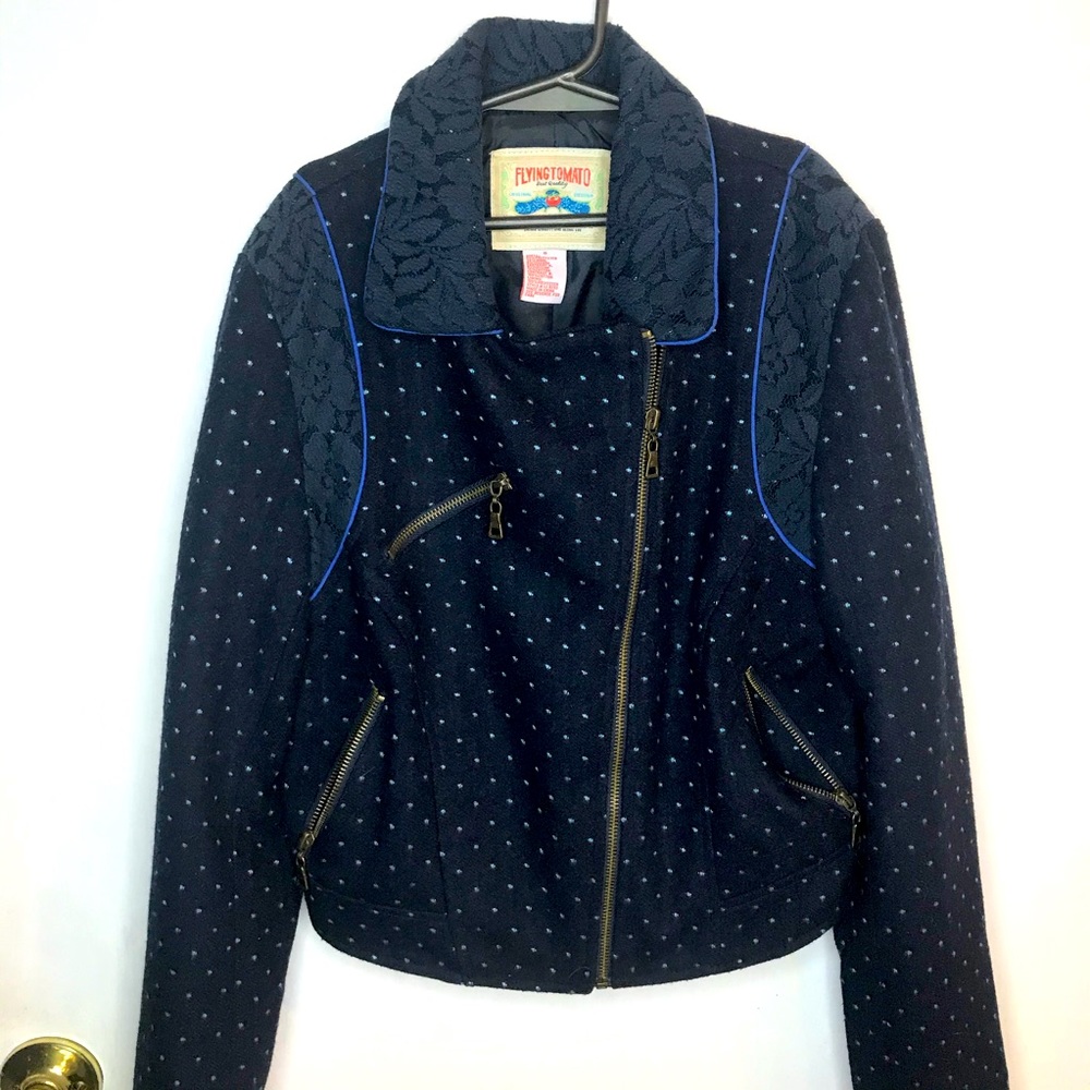 Girls Flying Tomato Navy Coat size small